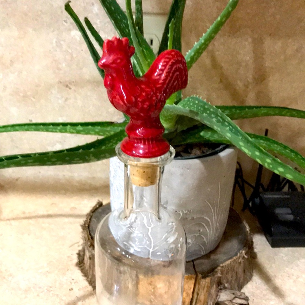 SALE! Bottle with ROOSTER STOPPER